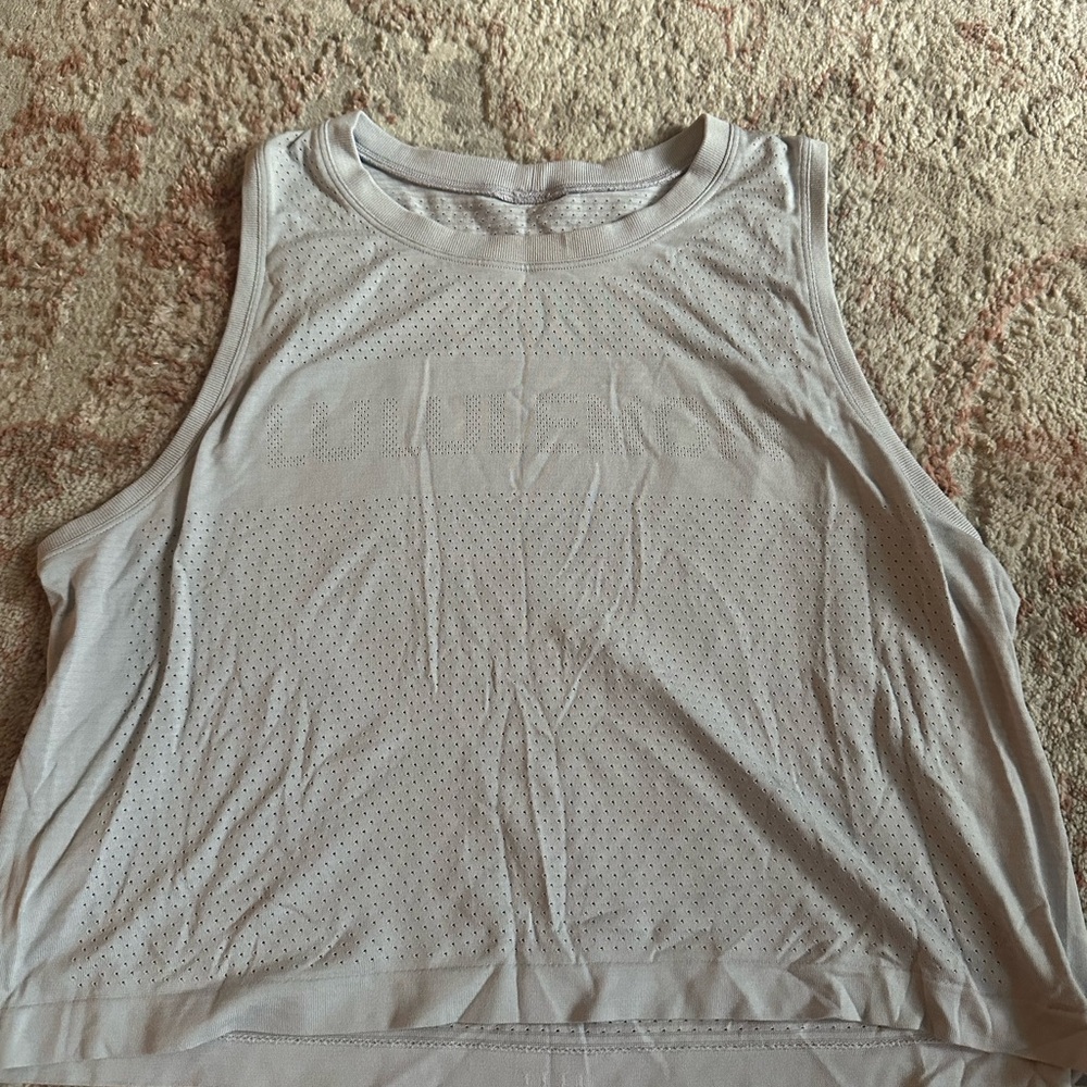 Lululemon Women's White Sleeveless Top